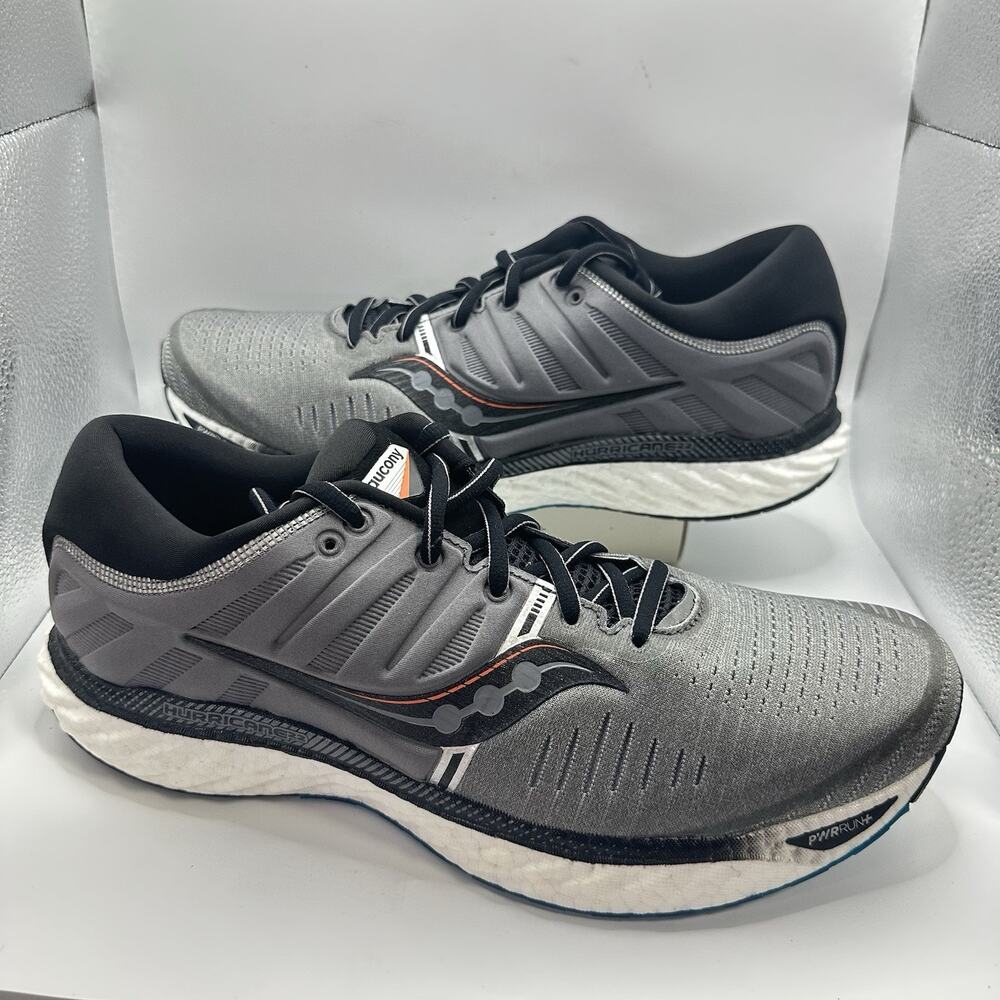 Saucony Hurricane 22 FitForm Grey Running Shoes Men’s Size 12.5 Race Ready NWOB